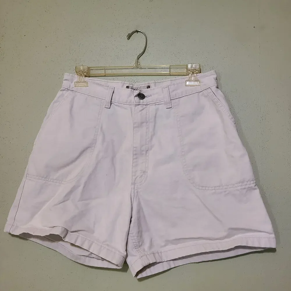 Vintage Wrangler for Women Flat‎ Front Cargo Shorts Womens 8 Bone Long Rise